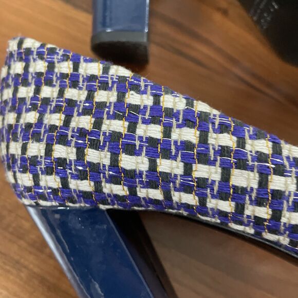 J. Crew Collection Etta Tweed Pumps Block Heels Size 7 - Picture 11 of 15